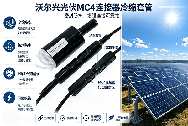 高倍率硅橡胶冷缩管--光伏连接器专用